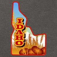 Idaho Potatoes State Outline Cotton Canvas Backpack