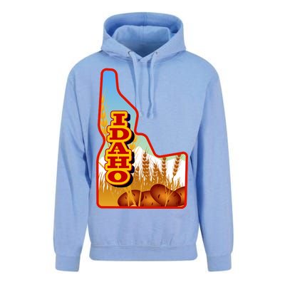 Idaho Potatoes State Outline Unisex Surf Hoodie