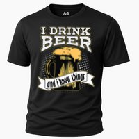 I Drink Beer And I Know Things Funny Drinking Performance Shirt