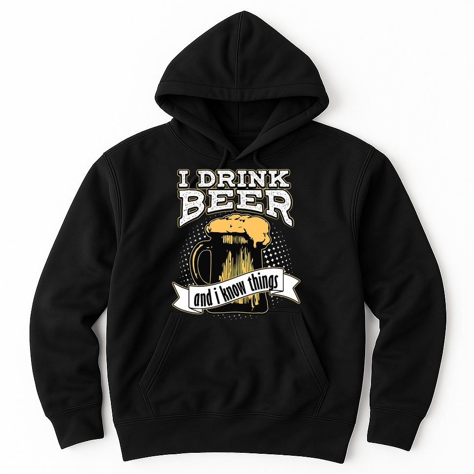 I Drink Beer And I Know Things Funny Drinking Hoodie