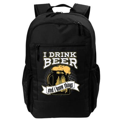 I Drink Beer And I Know Things Funny Drinking Backpack