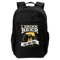 I Drink Beer And I Know Things Funny Drinking Backpack