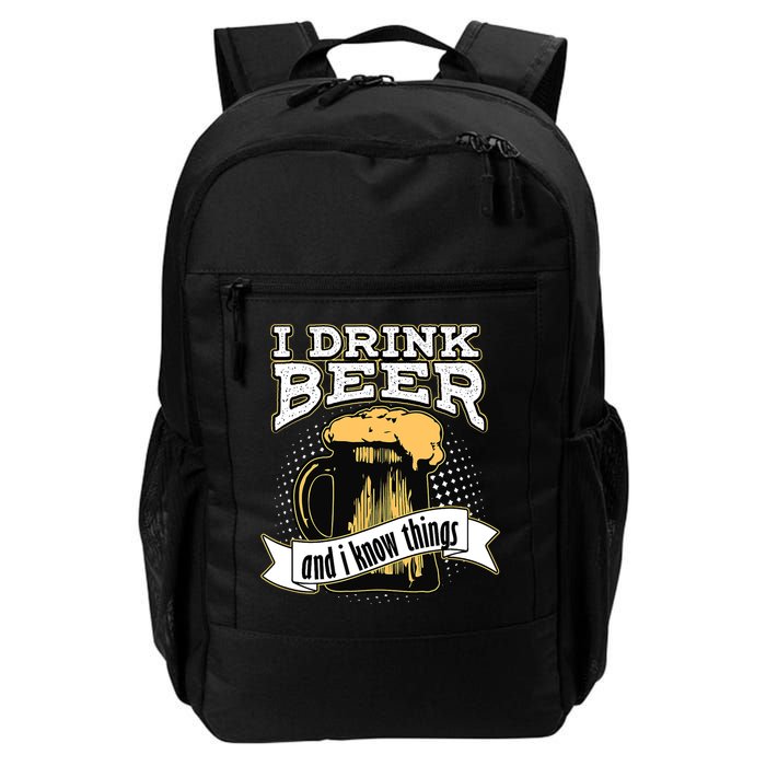 I Drink Beer And I Know Things Funny Drinking Backpack