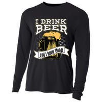 I Drink Beer And I Know Things Funny Drinking Cooling Performance Long Sleeve Crew