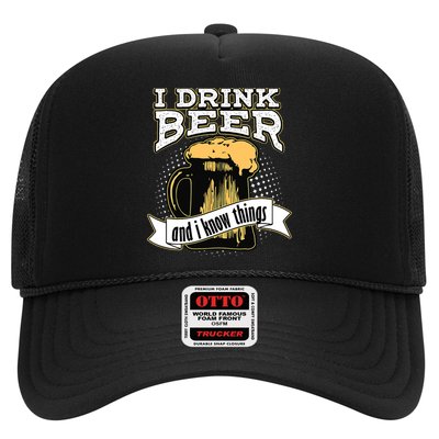 I Drink Beer And I Know Things Funny Drinking Trucker Hat