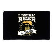 I Drink Beer And I Know Things Funny Drinking Microfiber Hand Towel