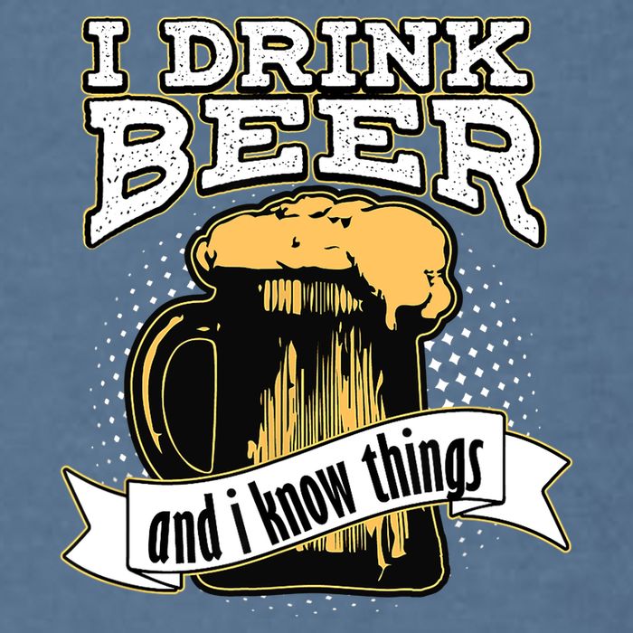 I Drink Beer And I Know Things Funny Drinking Garment-Dyed Sweatshirt