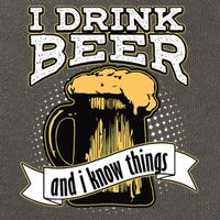 I Drink Beer And I Know Things Funny Drinking Cotton Canvas Backpack