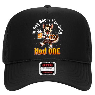 In Dog Beers IVe Only Had One Oktoberfest Drinking High Crown Mesh Back Trucker Hat