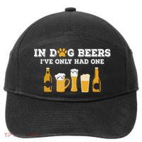 In Dog Beers I've Only Had One Funny ETOH 7-Panel Snapback Hat