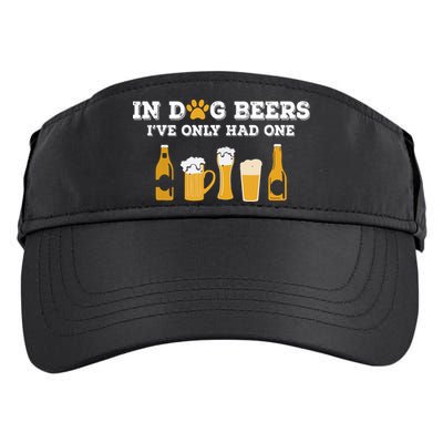 In Dog Beers I've Only Had One Funny ETOH Adult Drive Performance Visor