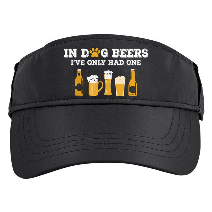 In Dog Beers I've Only Had One Funny ETOH Adult Drive Performance Visor