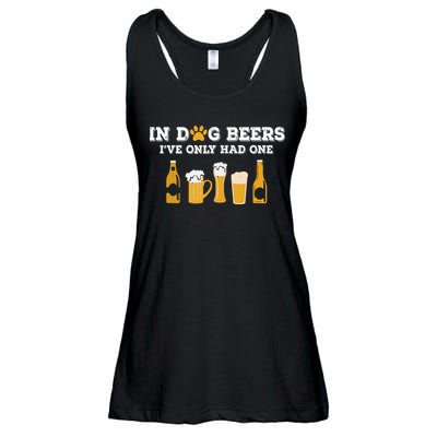 In Dog Beers I've Only Had One Funny ETOH Ladies Essential Flowy Tank