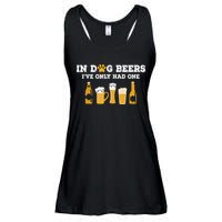 In Dog Beers I've Only Had One Funny ETOH Ladies Essential Flowy Tank