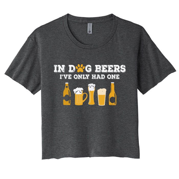 In Dog Beers I've Only Had One Funny ETOH Crop Top