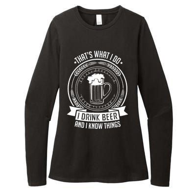 I Drink Beer And I Know Things, Ale, Lager Party Womens CVC Long Sleeve Shirt