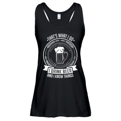 I Drink Beer And I Know Things, Ale, Lager Party Ladies Essential Flowy Tank