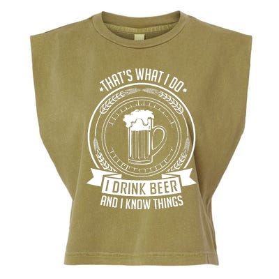 I Drink Beer And I Know Things, Ale, Lager Party Garment-Dyed Women's Muscle Tee