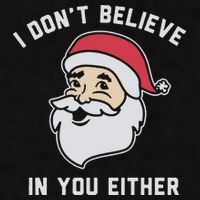 I Don't Believe In You Either Santa Claus Ladies PosiCharge Tri-Blend Wicking Tank