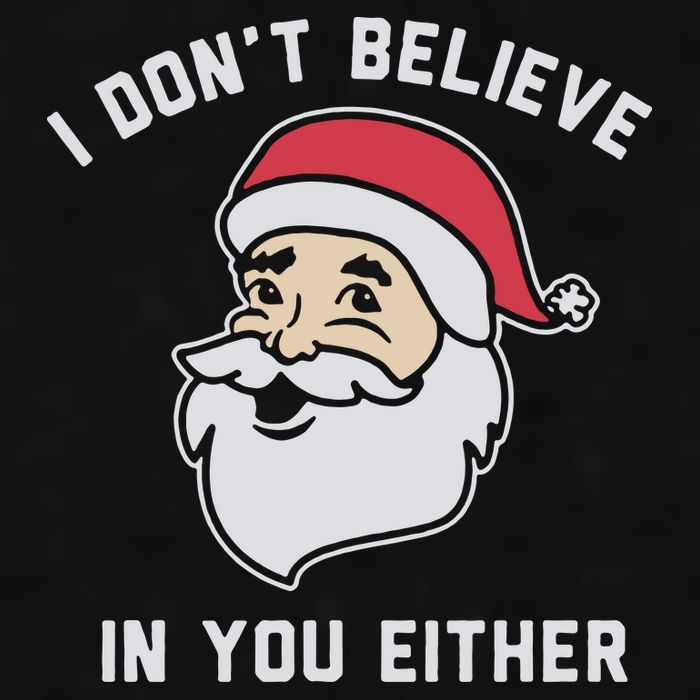 I Don't Believe In You Either Santa Claus Ladies PosiCharge Tri-Blend Wicking Tank