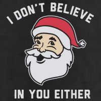 I Don't Believe In You Either Santa Claus 7 Panel Mesh Trucker Snapback Hat