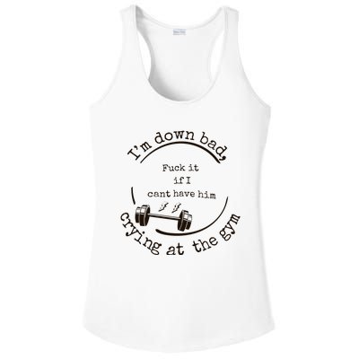 Im Down Bad Crying At The Gym Taylor Lyrics Ttpd Ladies PosiCharge Competitor Racerback Tank