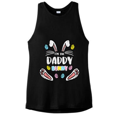 Im Daddy Bunny Rabbit Easter Family Matching Dad Papa Ladies PosiCharge Tri-Blend Wicking Tank