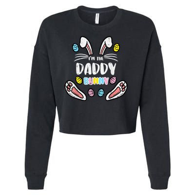 Im Daddy Bunny Rabbit Easter Family Matching Dad Papa Cropped Pullover Crew