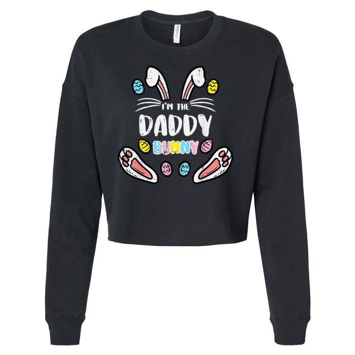 Im Daddy Bunny Rabbit Easter Family Matching Dad Papa Cropped Pullover Crew