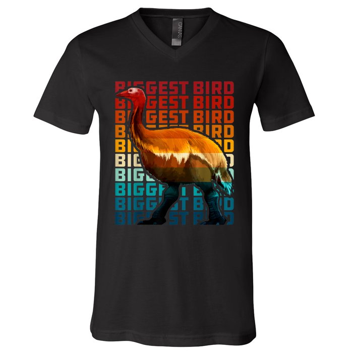 I'm Da Biggest Bird Meme For Bird Funny Retro Vintage Sunset V-Neck T-Shirt