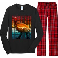 I'm Da Biggest Bird Meme For Bird Funny Retro Vintage Sunset Long Sleeve Pajama Set