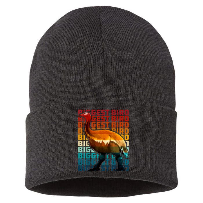 I'm Da Biggest Bird Meme For Bird Funny Retro Vintage Sunset Sustainable Knit Beanie