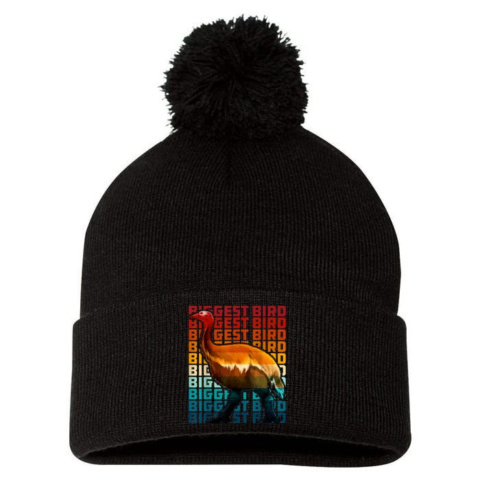 I'm Da Biggest Bird Meme For Bird Funny Retro Vintage Sunset Pom Pom 12in Knit Beanie