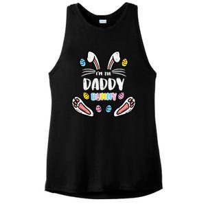 Im Daddy Bunny Rabbit Easter Family Matching Dad Papa Gift Ladies PosiCharge Tri-Blend Wicking Tank