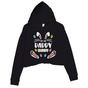 Im Daddy Bunny Rabbit Easter Family Matching Dad Papa Gift Crop Fleece Hoodie