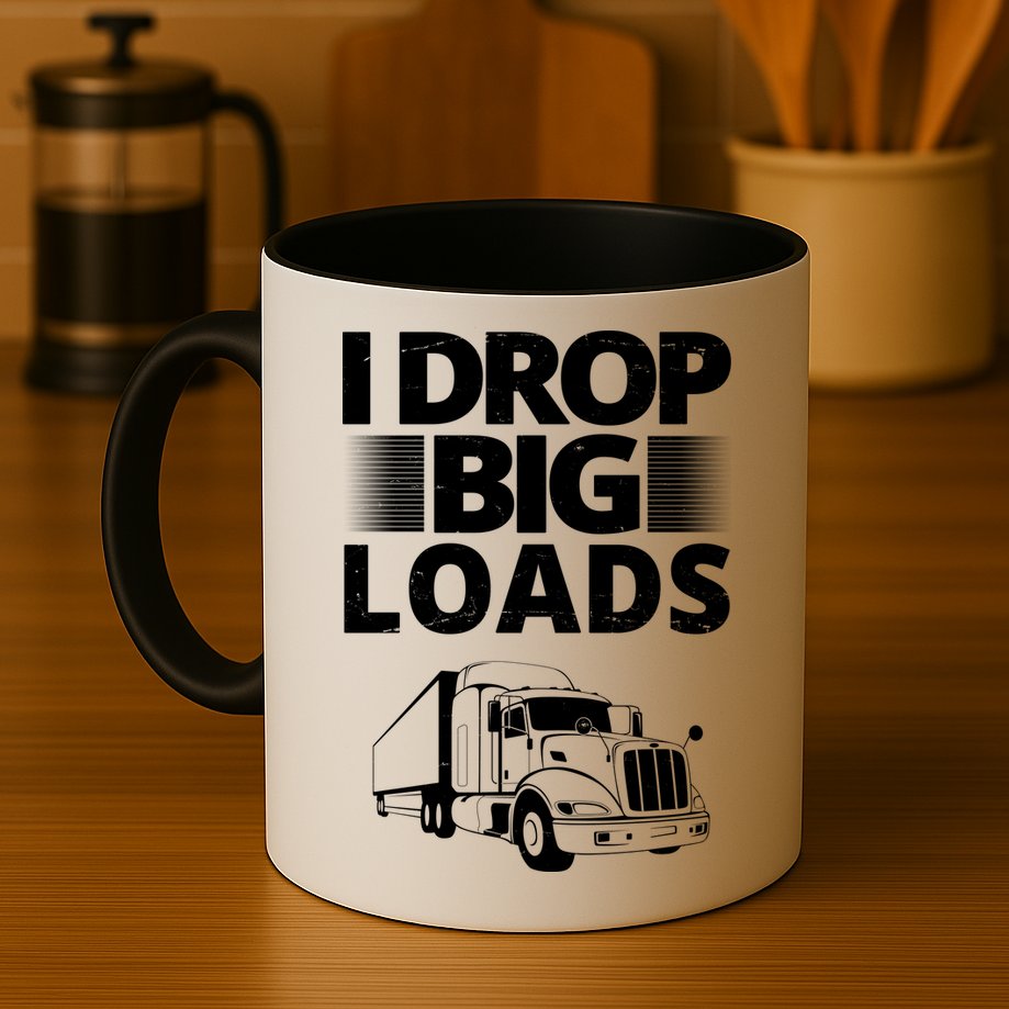 I Drop Big Loads Funny Truck Driver Gift Mug