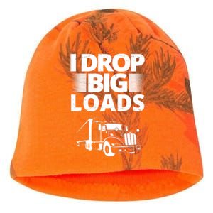 I Drop Big Loads Funny Truck Driver Gift Kati - Camo Knit Beanie