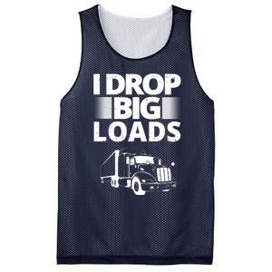 I Drop Big Loads Funny Truck Driver Gift Mesh Reversible Basketball Jersey Tank