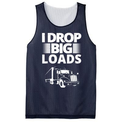 I Drop Big Loads Funny Truck Driver Gift Mesh Reversible Basketball Jersey Tank