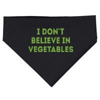 I Dont Believe In Vegetables Funny Picky Meat Eater USA-Made Doggie Bandana