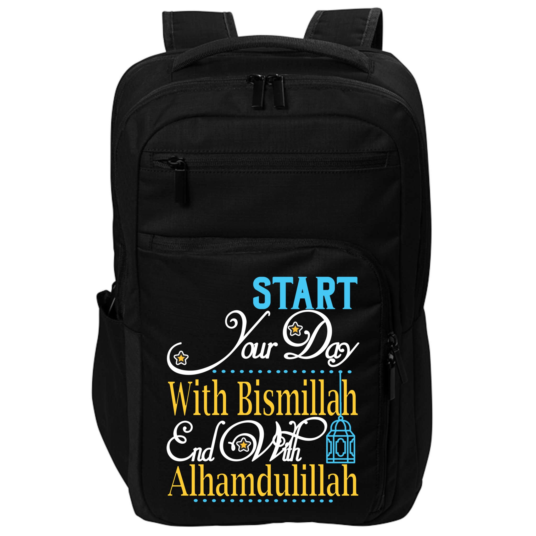 Islamic Dawah Bismillah Alhamdulillah Arabic Teacher Muslim Gift Impact Tech Backpack