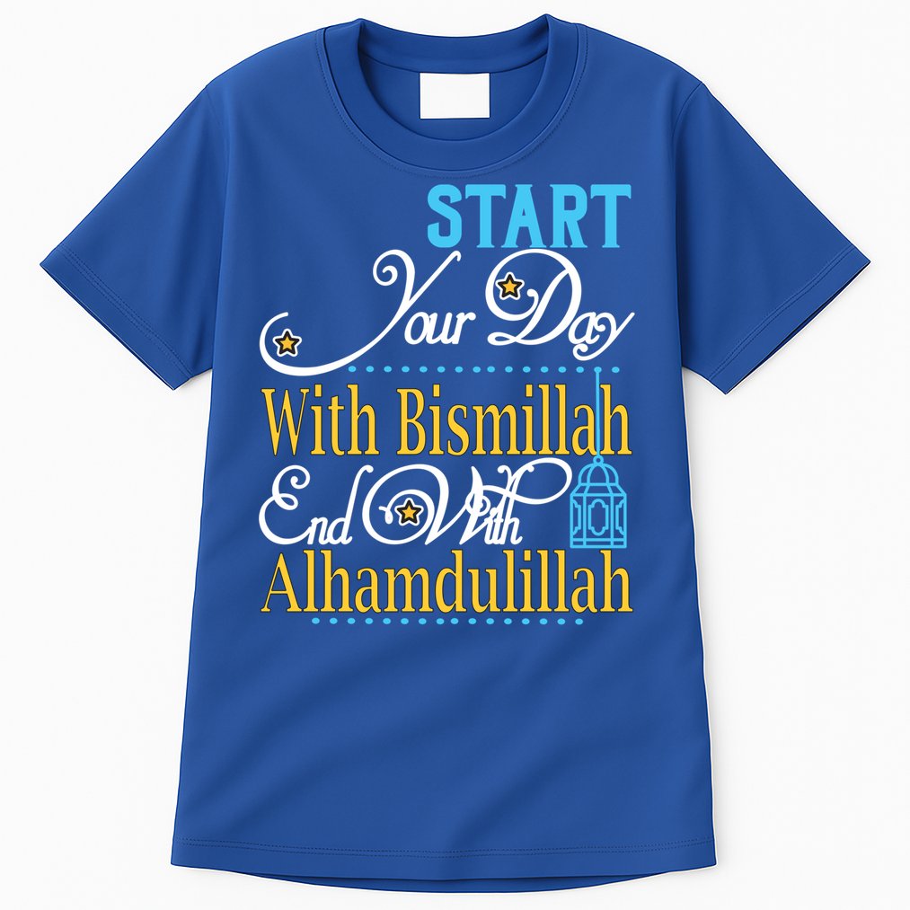 Islamic Dawah Bismillah Alhamdulillah Arabic Teacher Muslim Gift Tall T-Shirt