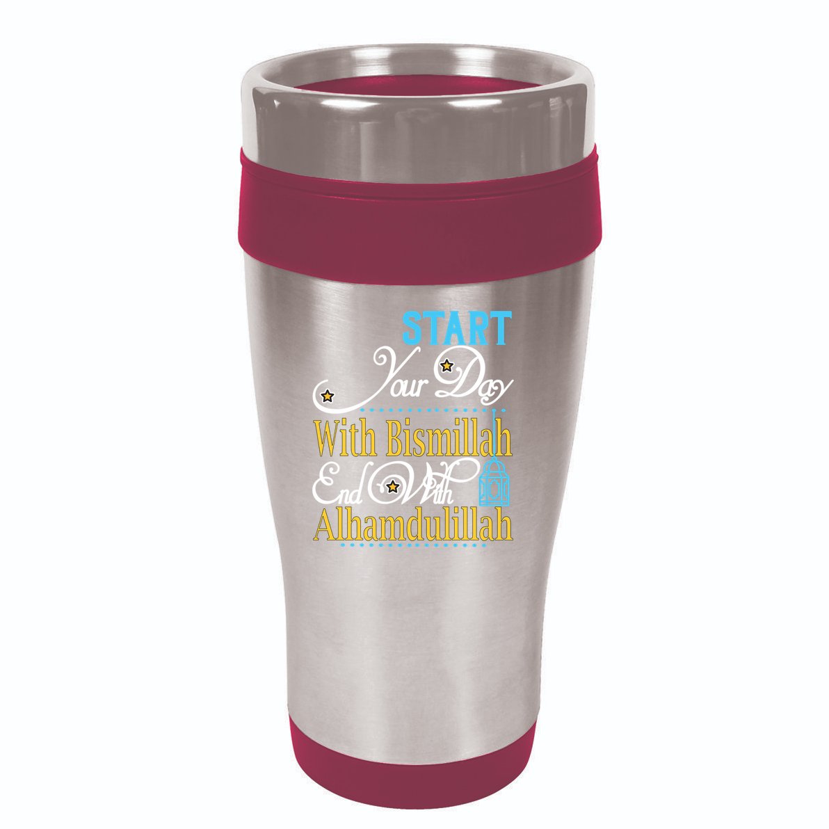 Islamic Dawah Bismillah Alhamdulillah Arabic Teacher Muslim Gift 16oz Travel Tumbler