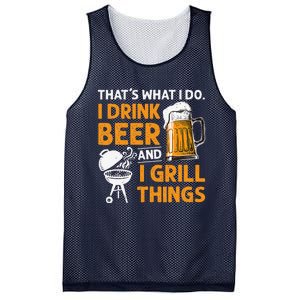 I Drink Beer And Grill Things Funny BBQ Pitmaster Father Day Mesh Reversible Basketball Jersey Tank