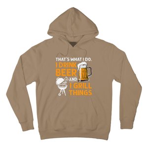 I Drink Beer And Grill Things Funny BBQ Pitmaster Father Day Hoodie