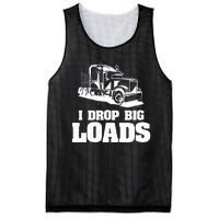 I Drop Big Loads Truck Driving Trucker Mesh Reversible Basketball Jersey Tank