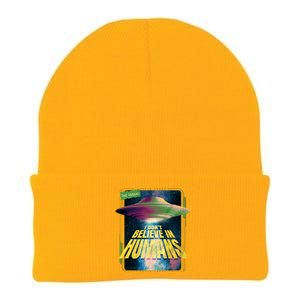 I Don't Believe In Humans UFO Knit Cap Winter Beanie