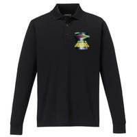 I Don't Believe In Humans UFO Performance Long Sleeve Polo