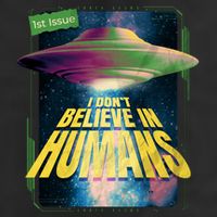 I Don't Believe In Humans UFO Golf Towel