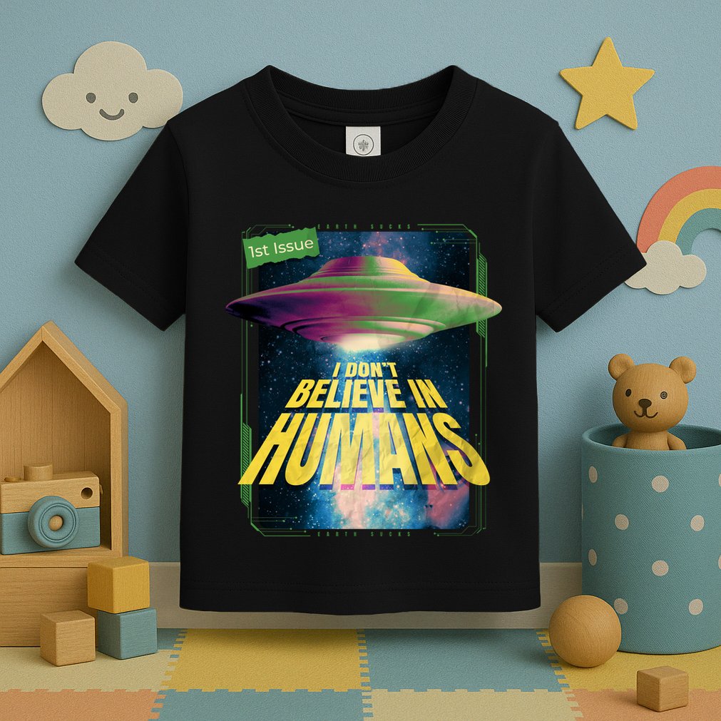 I Don't Believe In Humans UFO Toddler T-Shirt